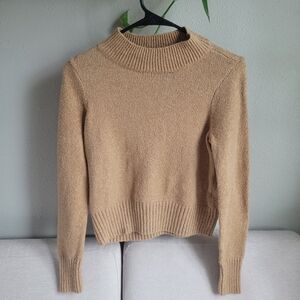 American Eagle Outfitters Tan Mockneck Sweater